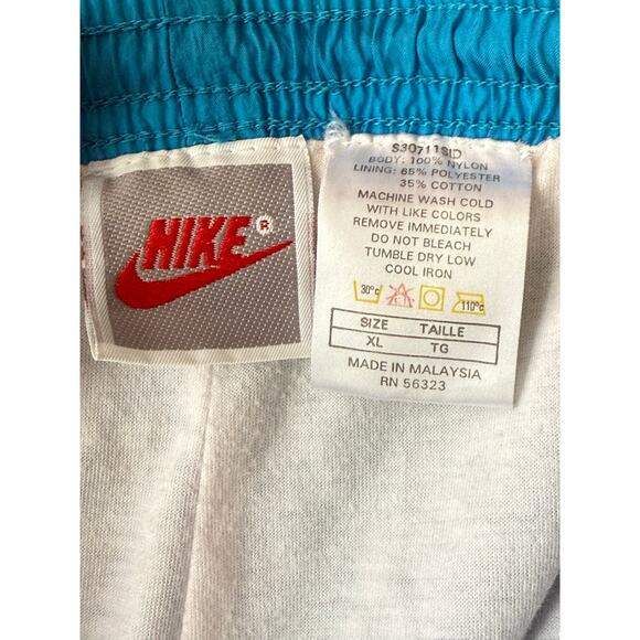 Rare Vintage Nike Men's Blue Green Windbreaker XL Track Suit Jacket & Pants Set - Picture 9 of 11